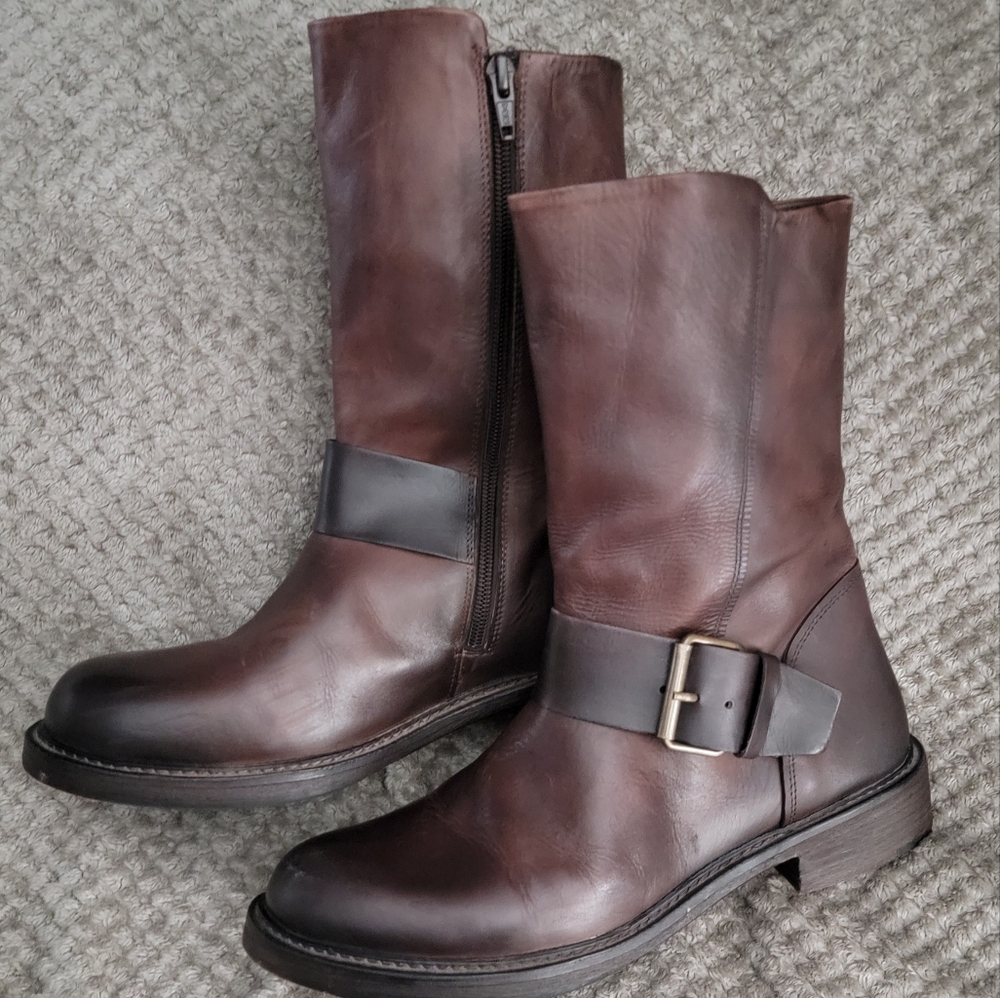 Brown Leather Vintage Foundry Mid-Calf Boots